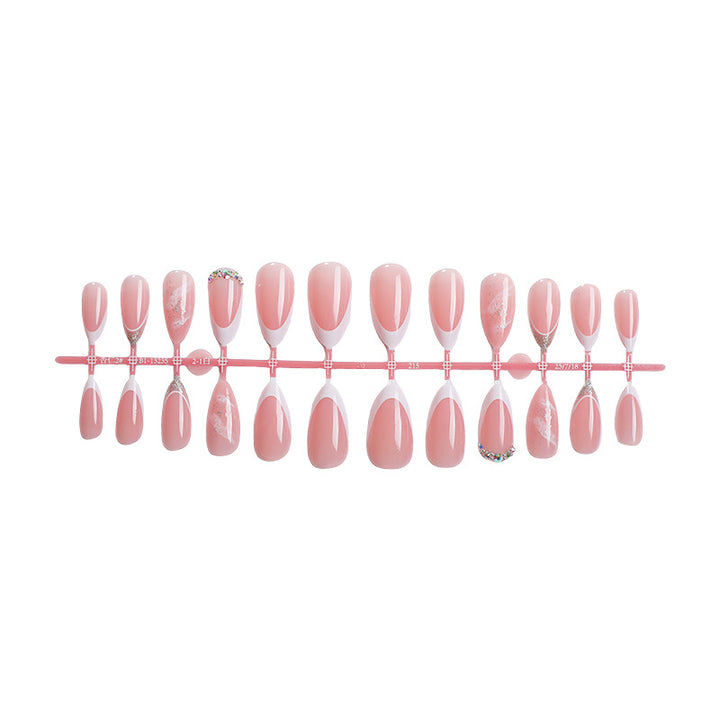 Premium Decorative Press-On Nail Set with Artistic Finishing Bowlift