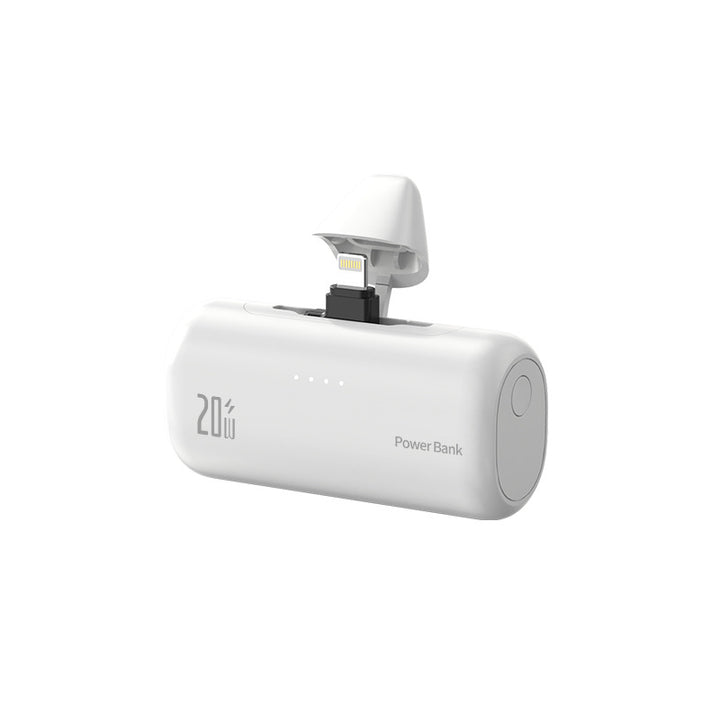 Portable power bank with integrated Lightning connector and quick charge function Bowlift