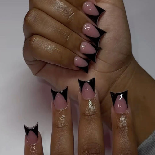 Elegant Stiletto Press-On Nail Extensions Bowlift