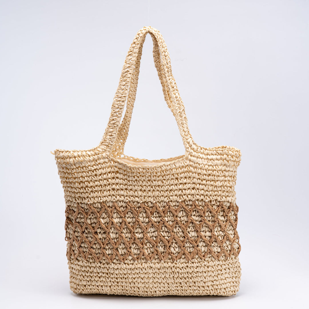 Handwoven shopping bag with decorative pattern Bowlift
