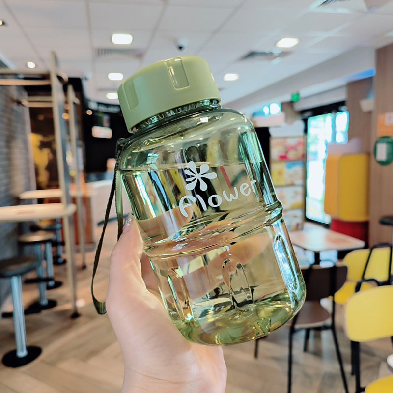 Ladies Practical Water Bottle with Detachable Carrying Strap Bowlift