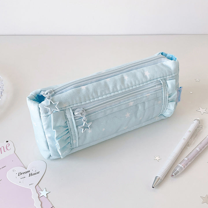 Star-Patterned Pencil Case Bowlift