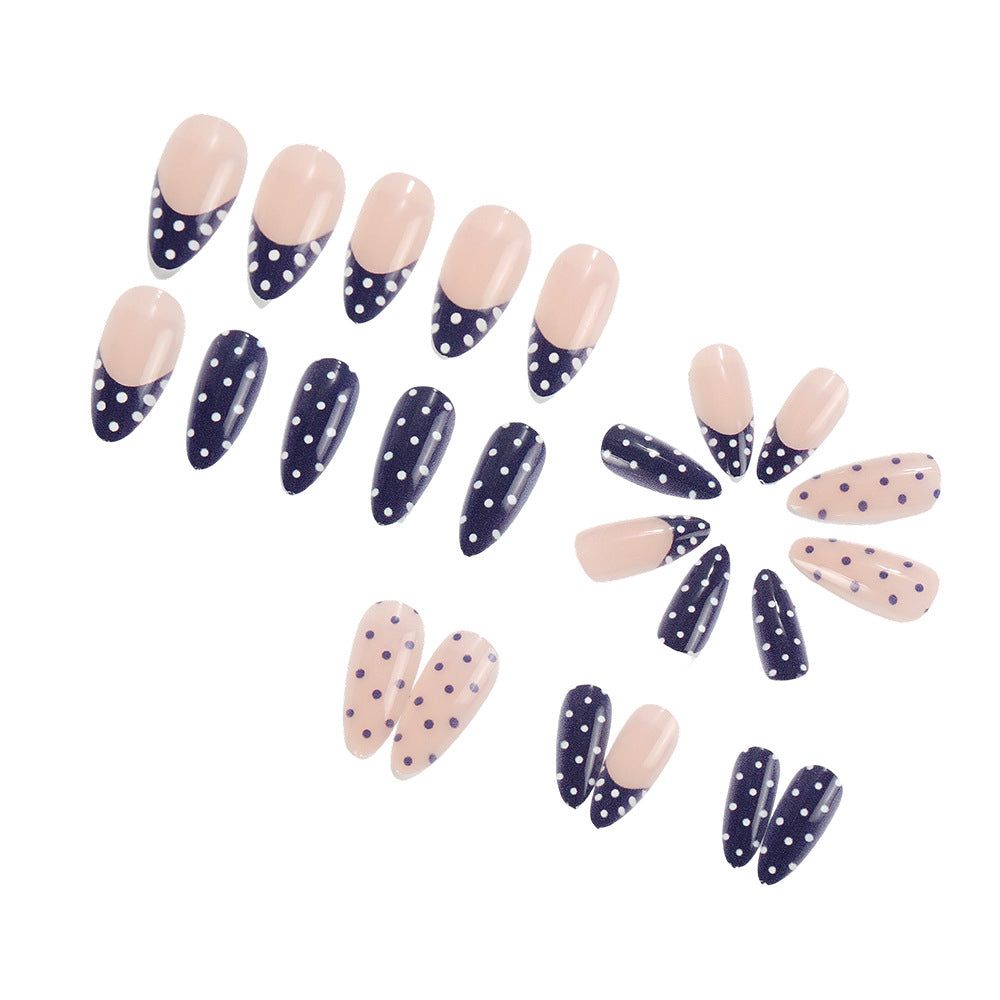 Artificial nails in modern polka dot design Bowlift
