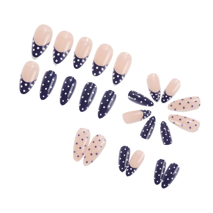 Artificial nails in modern polka dot design Bowlift
