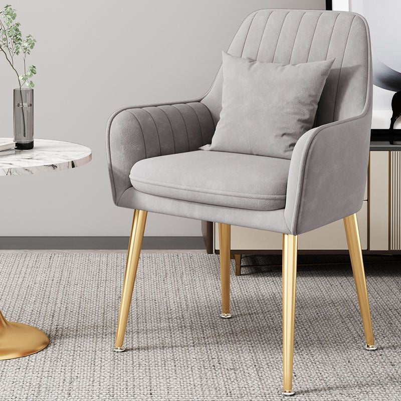 Modern Accent Chair with Gold Legs Bowlift