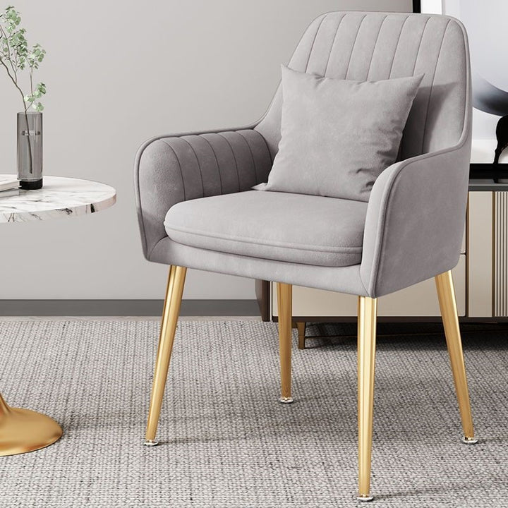 Modern Accent Chair with Gold Legs Bowlift