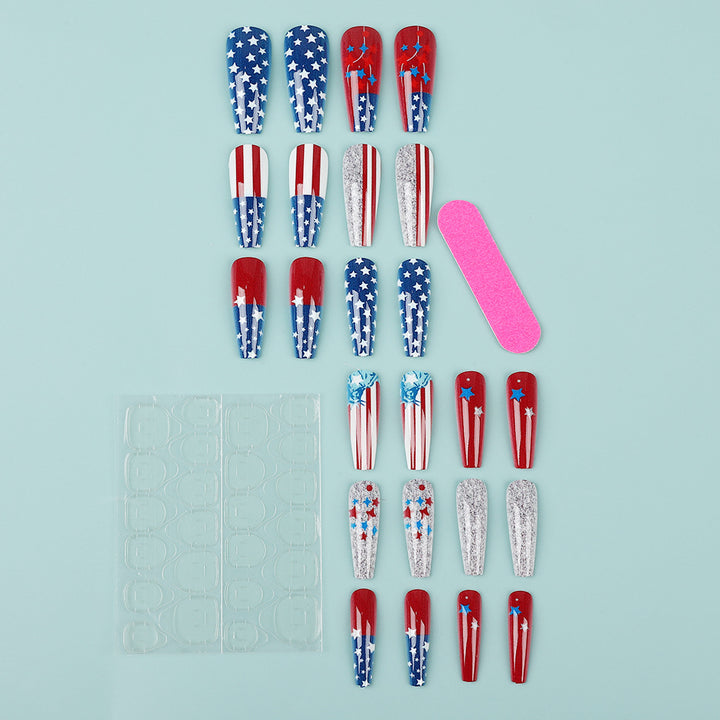 Creative Nail Art with Patriotic Design Bowlift