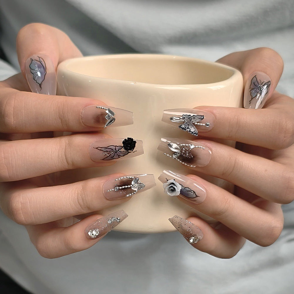 Decorative Press-On Nail Design Set Bowlift