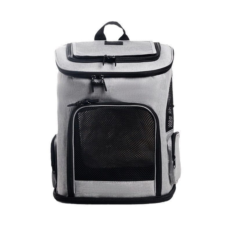 Portable Pet Backpack with Breathable Mesh Inserts Bowlift