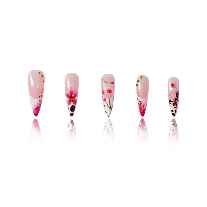 Premium Floral Acrylic Nail Art Set Bowlift