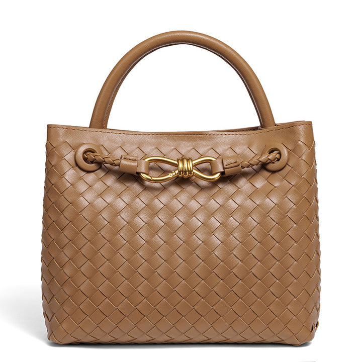 Elegant Braided Leather Tote Bowlift
