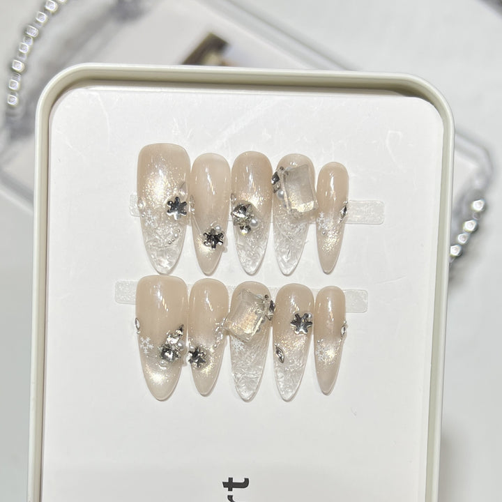 Artistic Press-On Nail Design