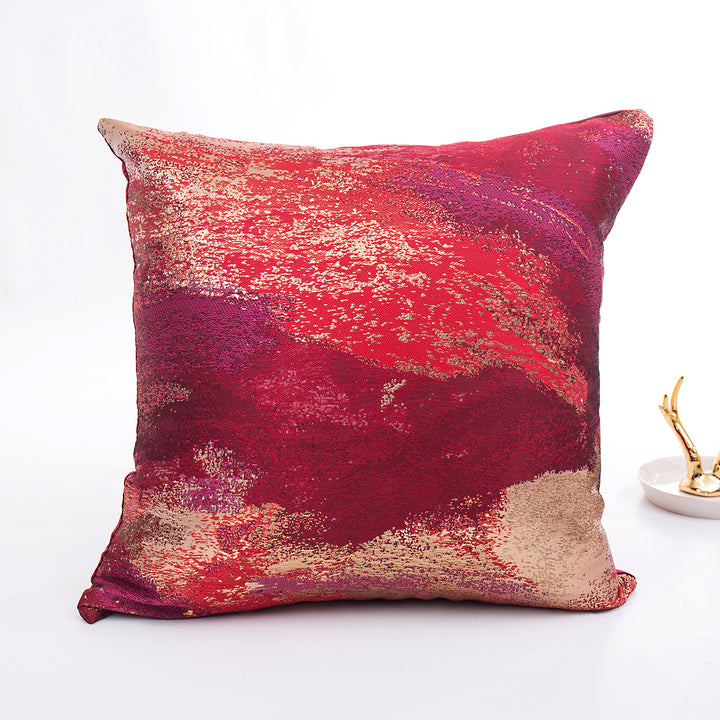 Decorative Textured Cushion with Metallic Finish