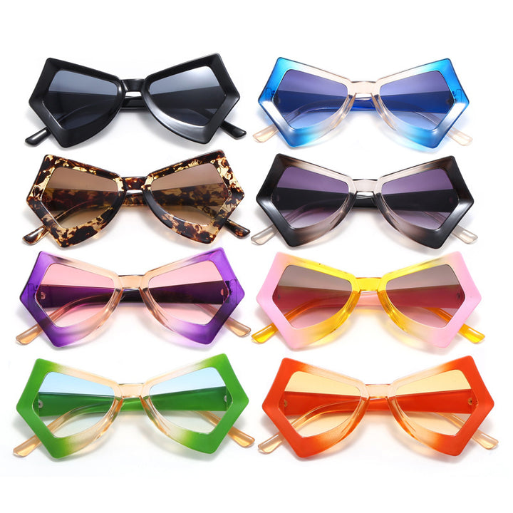 Women's polygonal sunglasses in extravagant design Bowlift