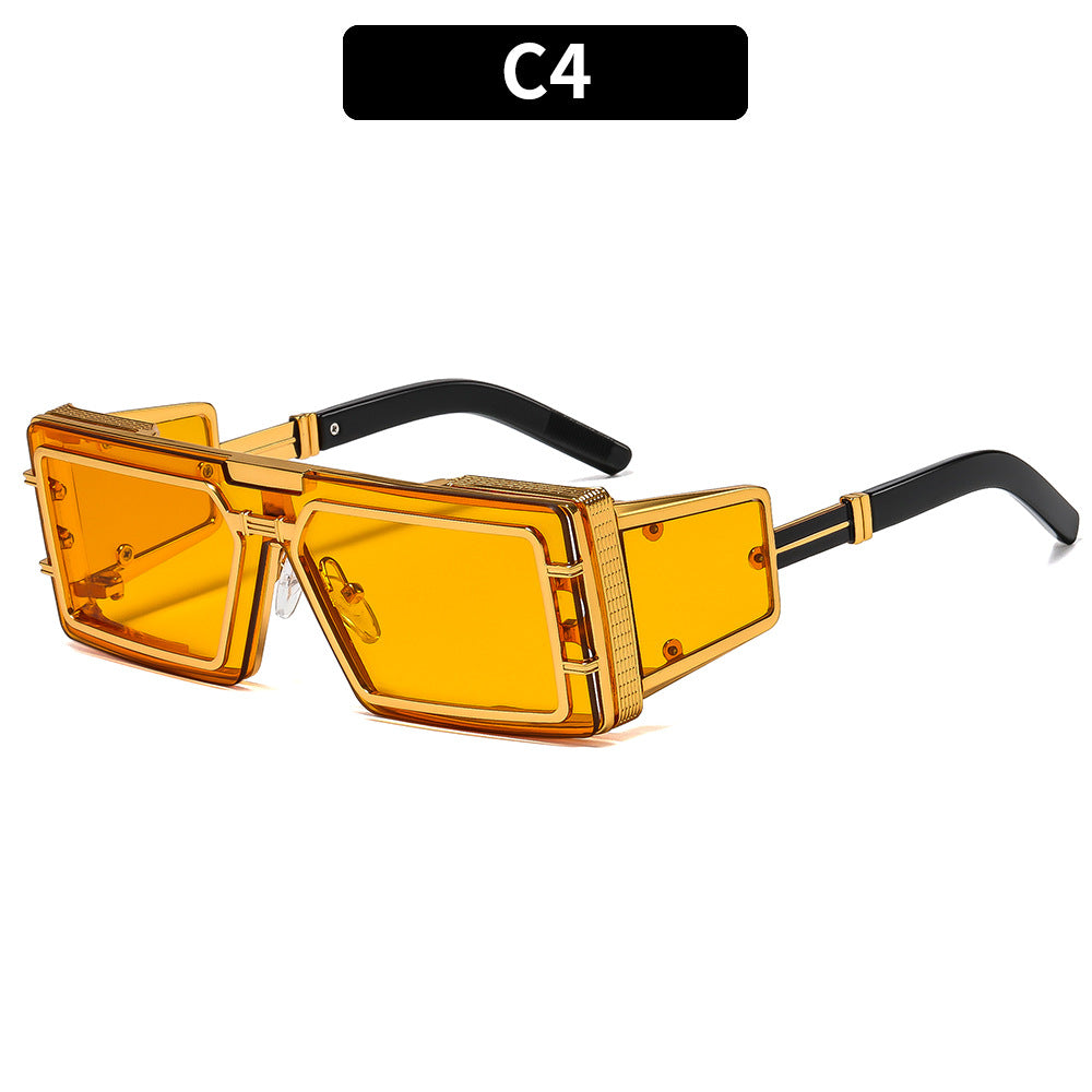 Women Geometric Oversized Sunglasses with Luxurious Frame Bowlift