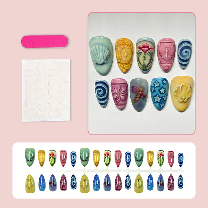 Nail art set with maritime designs and intricate embellishments Bowlift