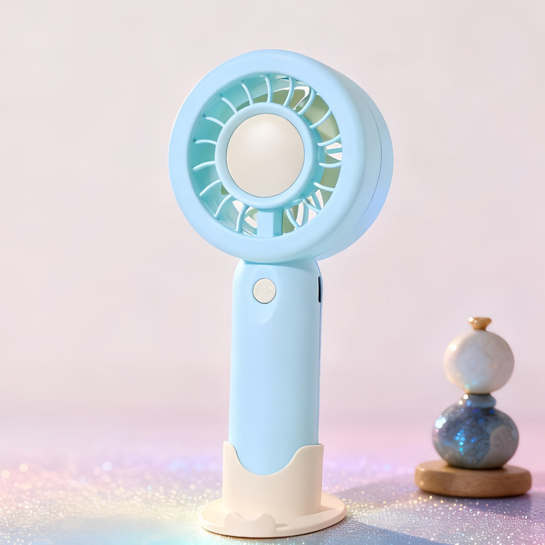 Ladies Portable Hand Fan with Rechargeable Battery and Ergonomic Design Bowlift