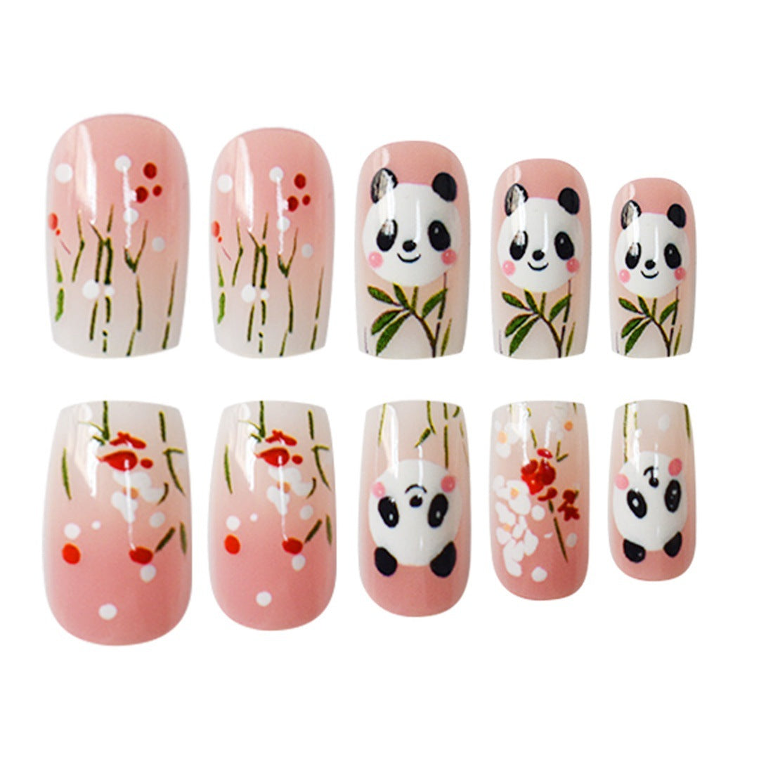 Panda-Themed Nail Art Extensions Bowlift