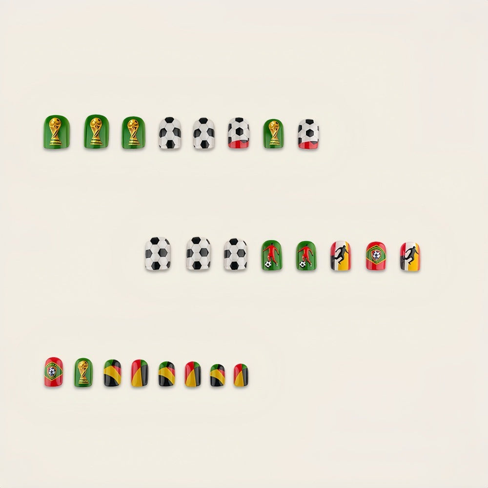 Creative Football Theme Art Nail Set Bowlift