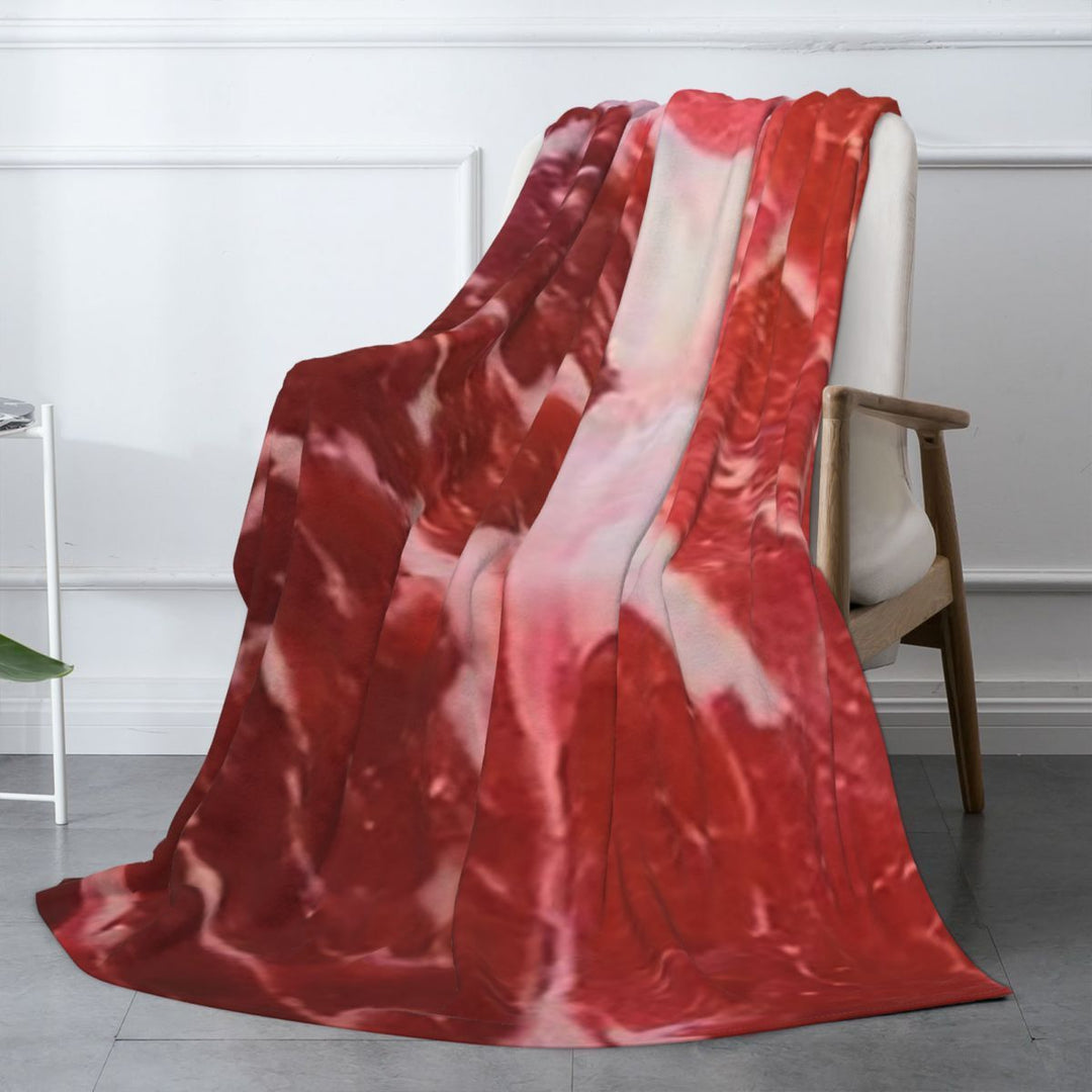 Artistic Food-Themed Fleece Blanket