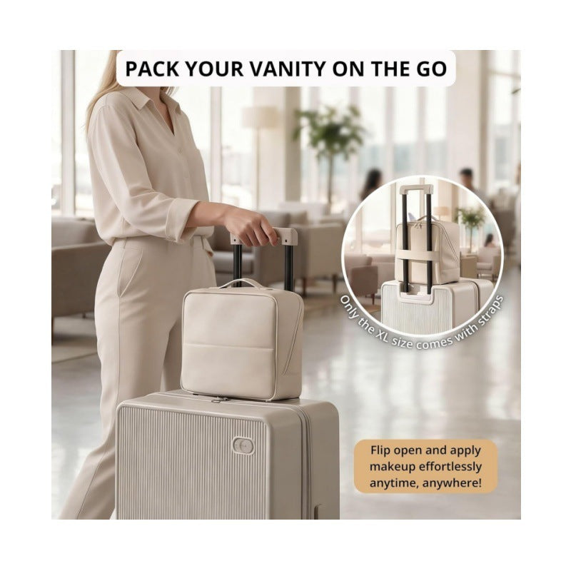 Cosmetic bag with elegant organizer Bowlift
