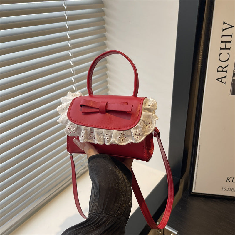 Elegant Ruffled Bow Crossbody Handbag Bowlift
