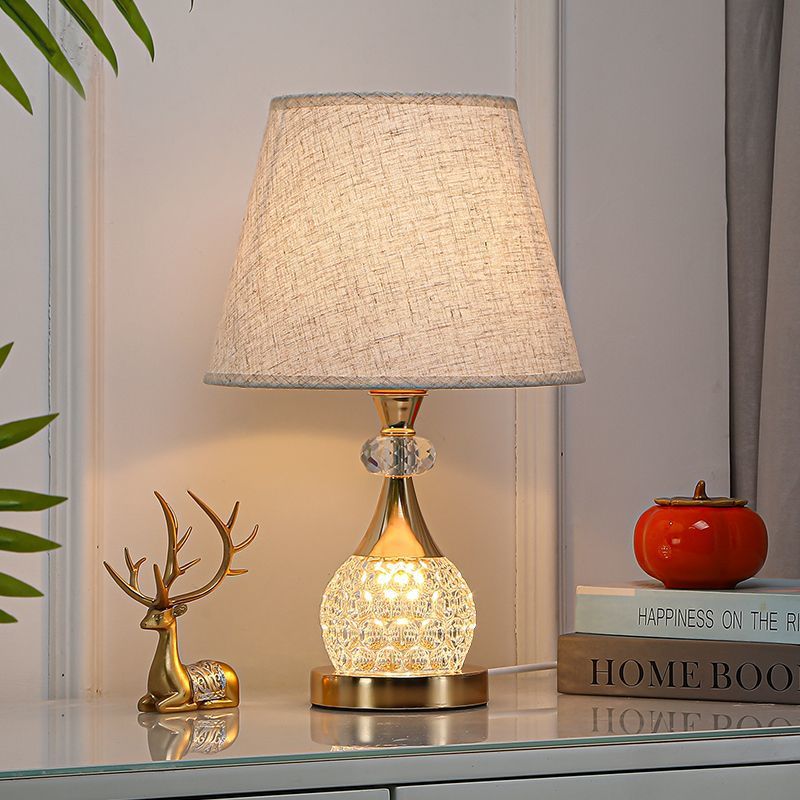 Elegant Crystal Base Accent Lamp