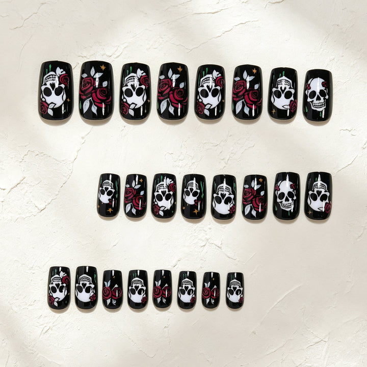 Gothic Skull Nail Art Set Bowlift