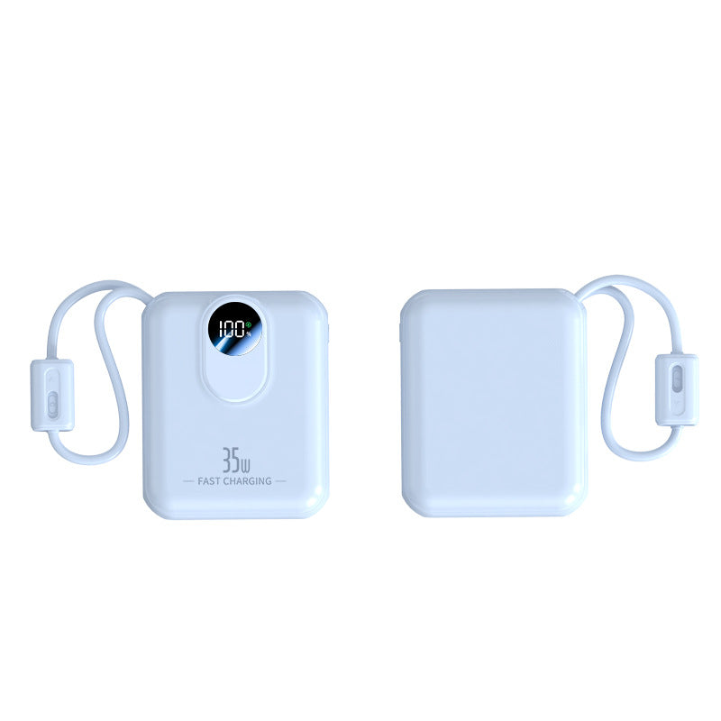 Power bank with fast charging function and integrated charging cables Bowlift