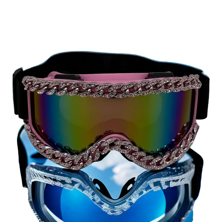 Women's ski goggles with glamorous rhinestone frame Bowlift