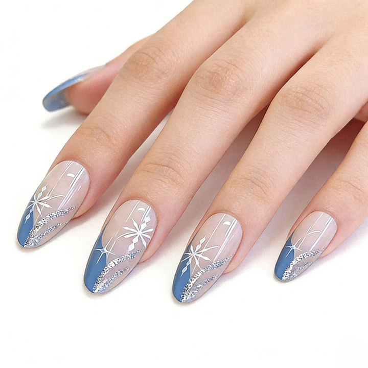 Artistic Floral Design Press-On Nails Bowlift