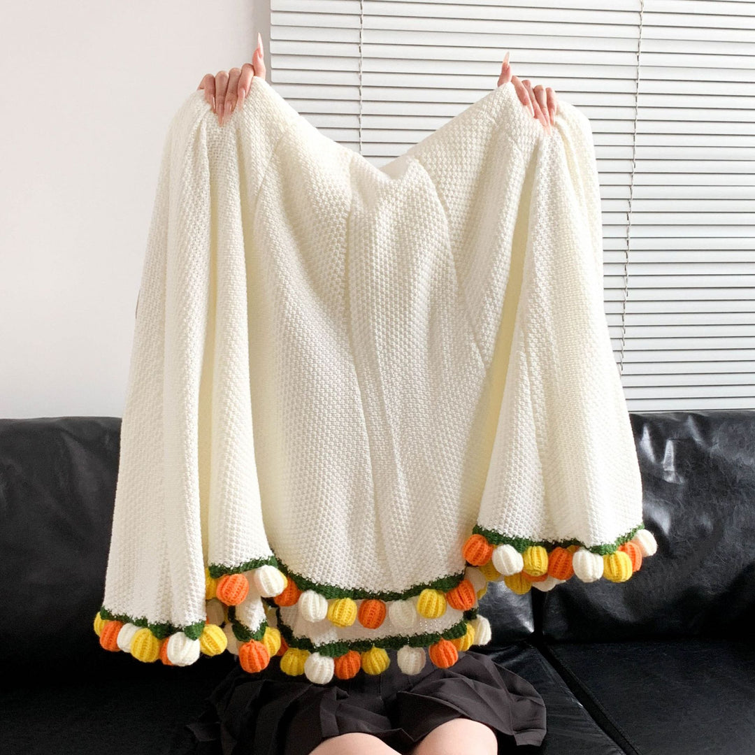 Cozy flower knit scarf Bowlift