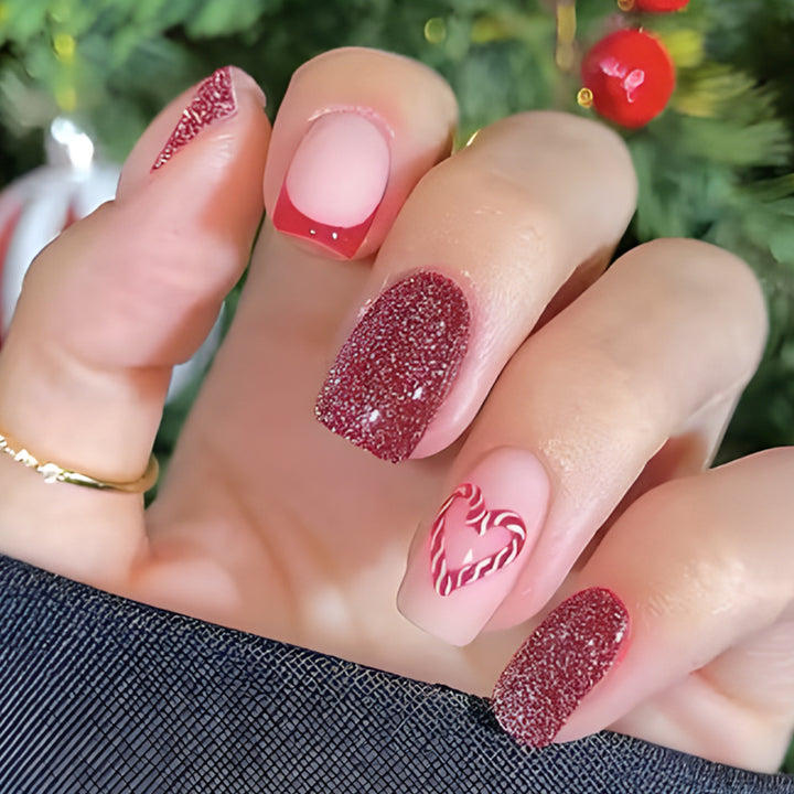 Creative Holiday Themed Press-On Nails Bowlift