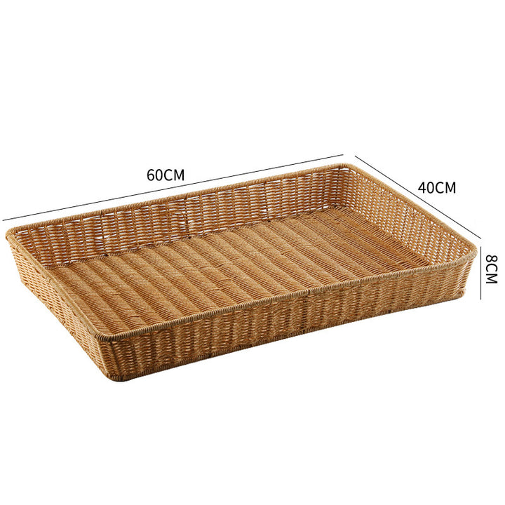 Handwoven Rectangular Storage Tray Bowlift