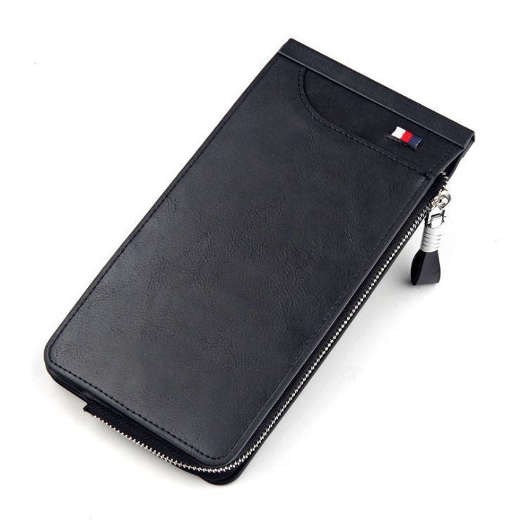 RFID-Blocking Zippered Leather Card Holder Bowlift