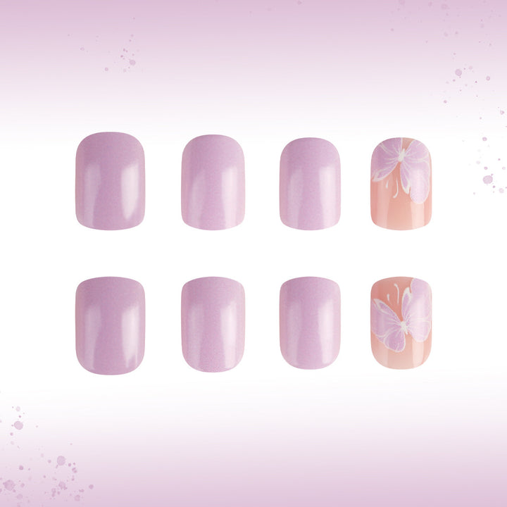 Elegant Floral Gel Nail Art Bowlift