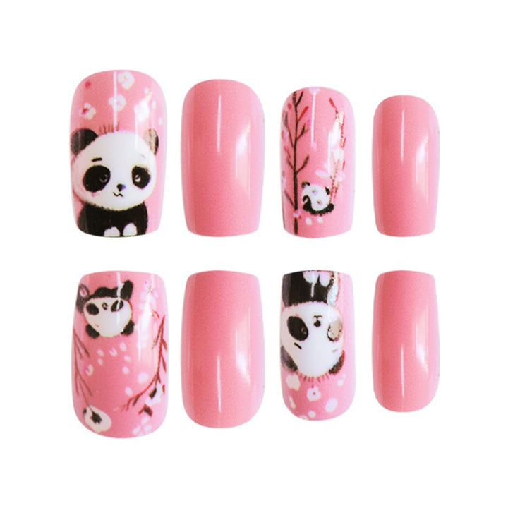 Thematic Panda Art Press-On Nail Set Bowlift
