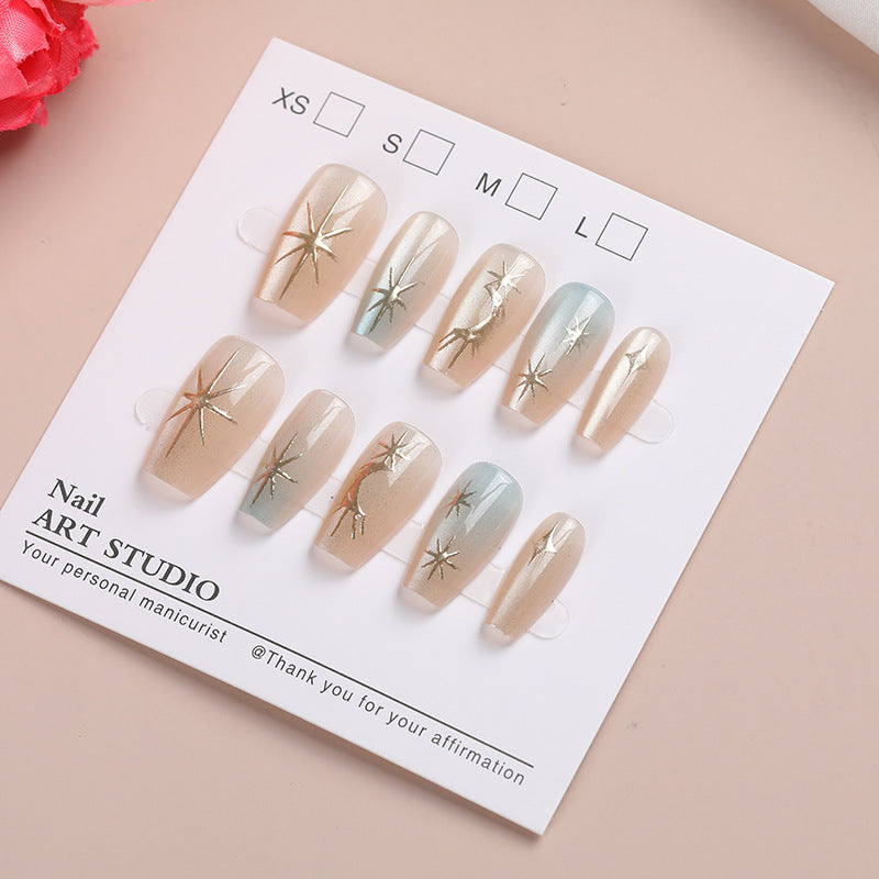 Artistic Press-On Nail Design Bowlift
