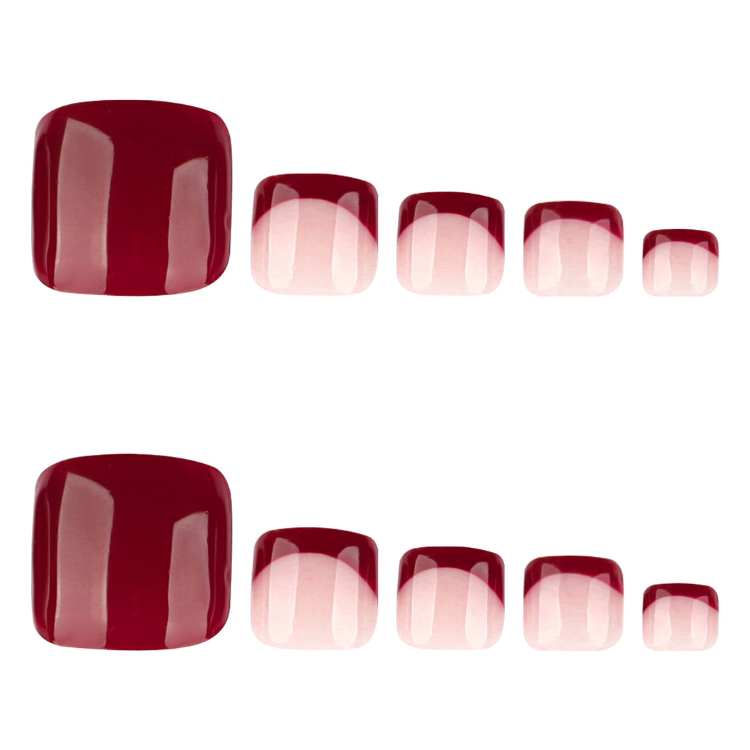 Artistic toenail design with elegant color gradient Bowlift