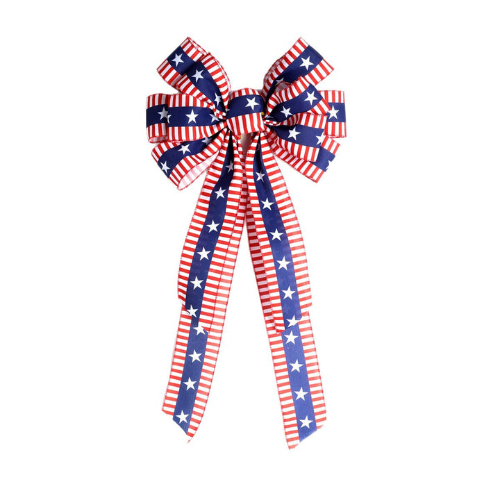 Unisex decorative bow made of ribbon with long ribbons for door and wall Bowlift