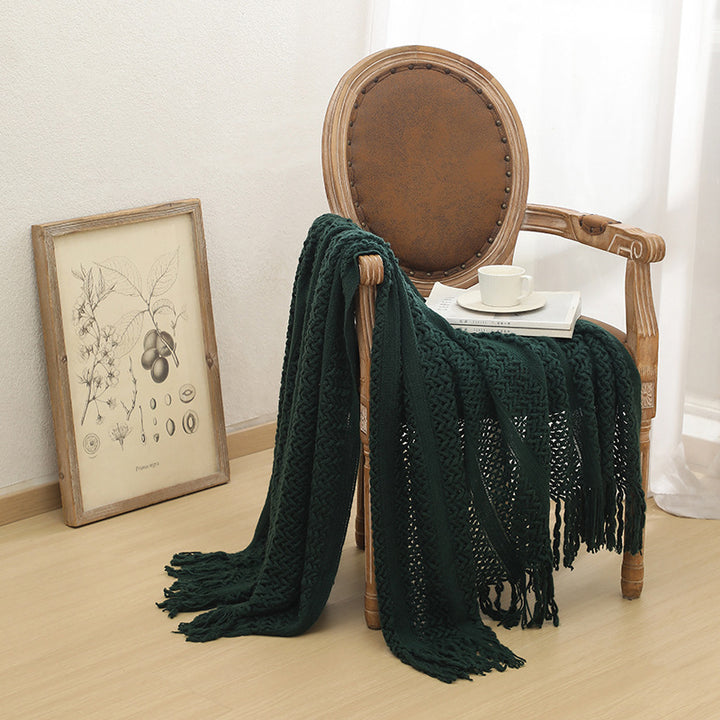 Premium Handcrafted Fringe Throw Blanket Bowlift