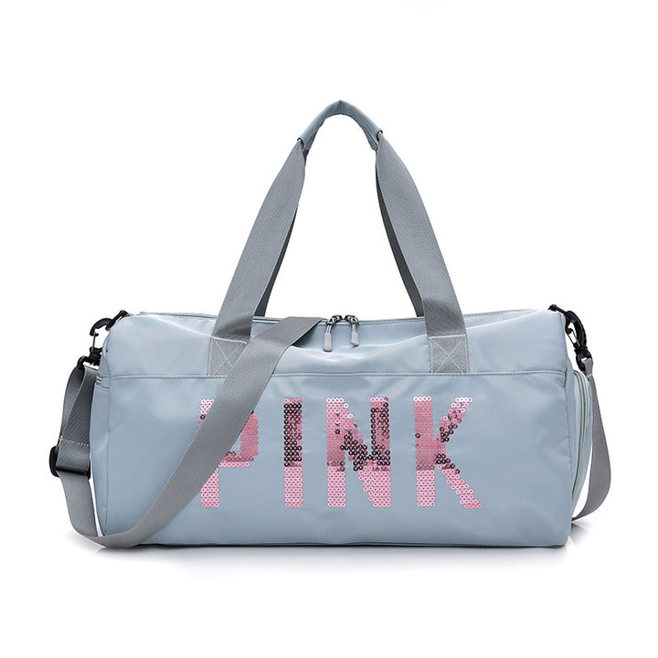 Multifunctional Sports Bag with Shiny Sequin Design Bowlift