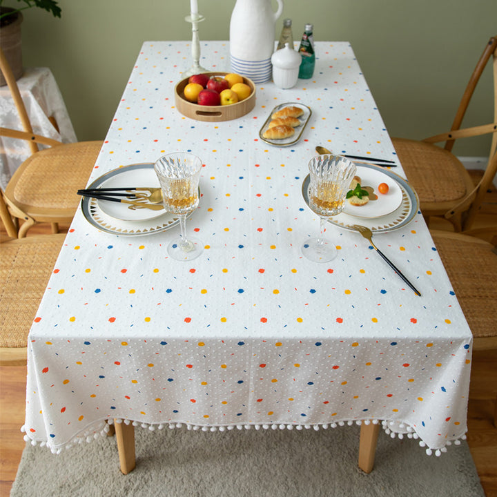 Decorative Polka Dot Tablecloth