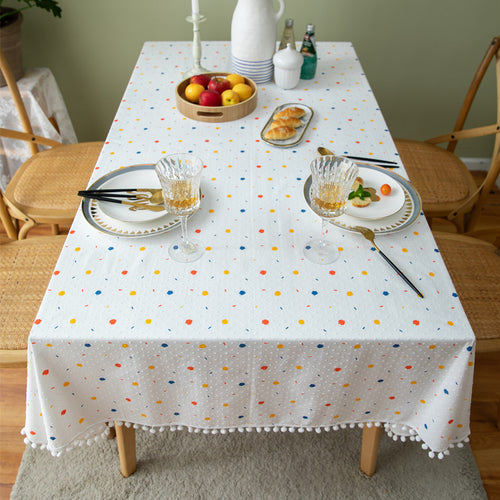 Playful Polka Dot Tablecloth