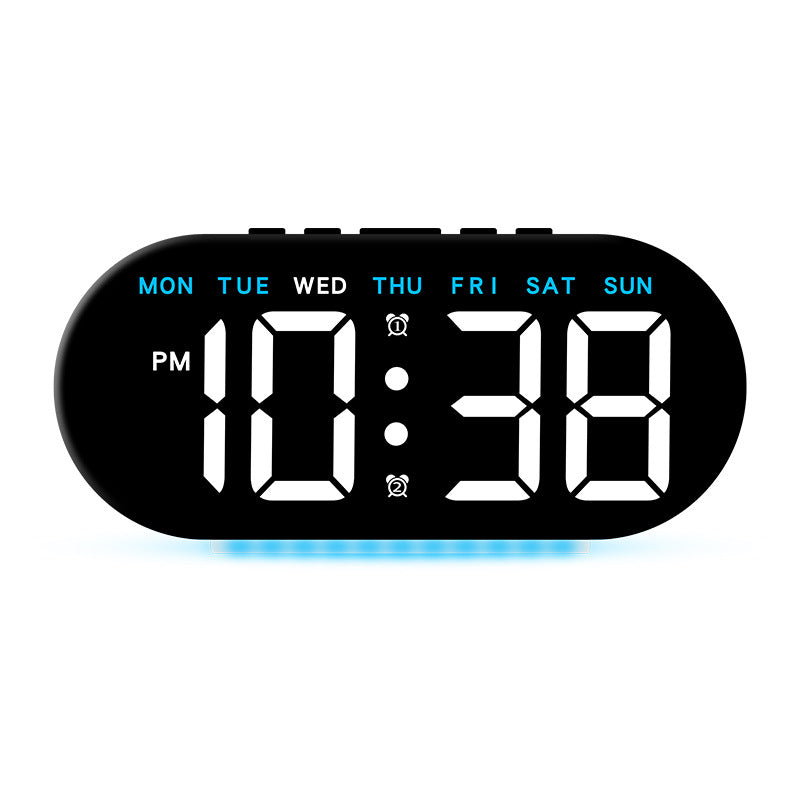 Digital alarm clock with large LED display and multifunctional display Bowlift