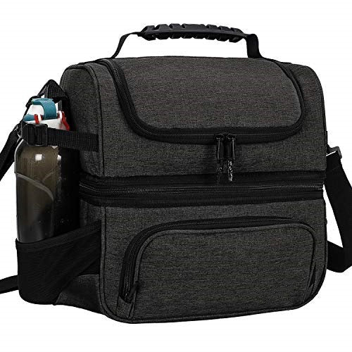 Insulated Lunch Bag with Multiple Compartments and Bottle Holder Bowlift