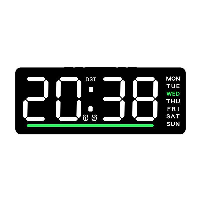 Digital clock with large LED display and multiple alarm functions Bowlift