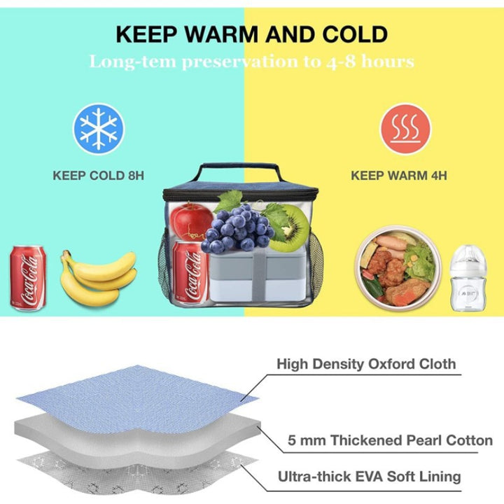 Cooler bag with multiple compartments and durable carrying handle Bowlift