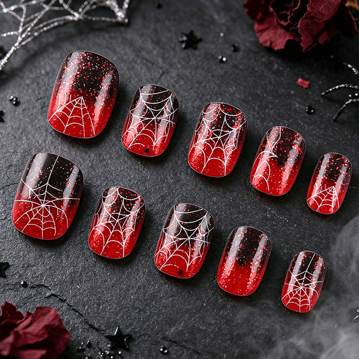 Spider-Inspired Nail Art Set Bowlift