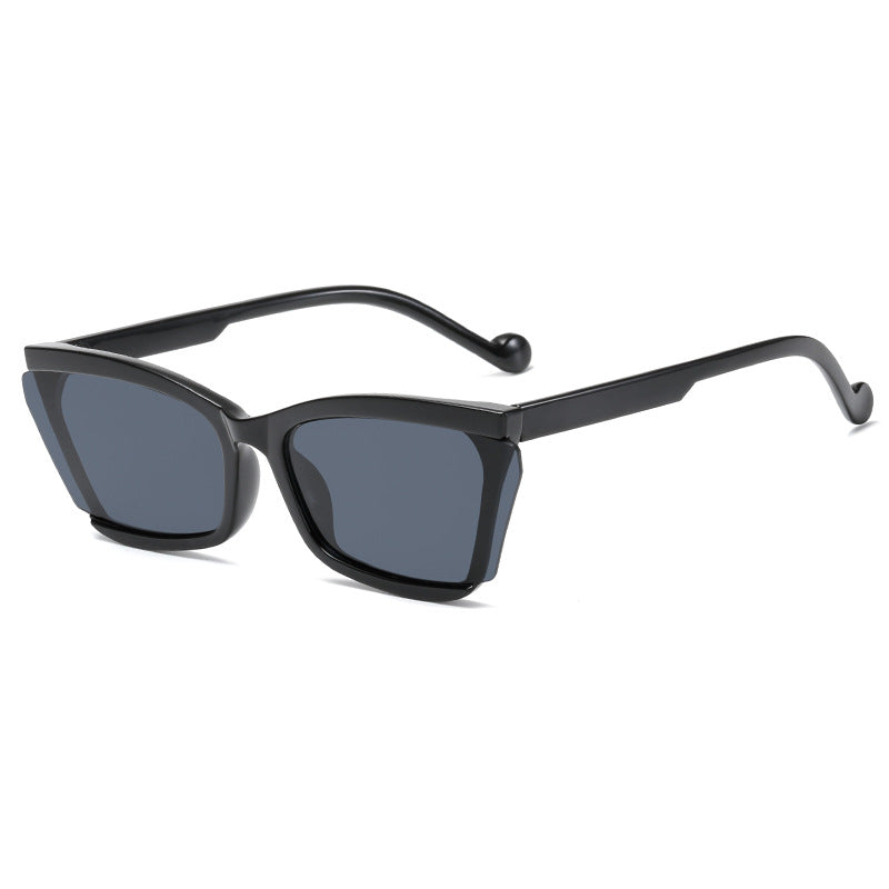 Women's fashionable sunglasses with unique rectangular design and UV protection Bowlift